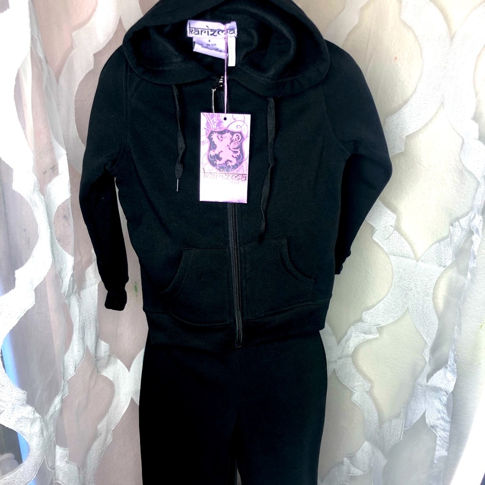 Black Karizma sweatpants set for girls.